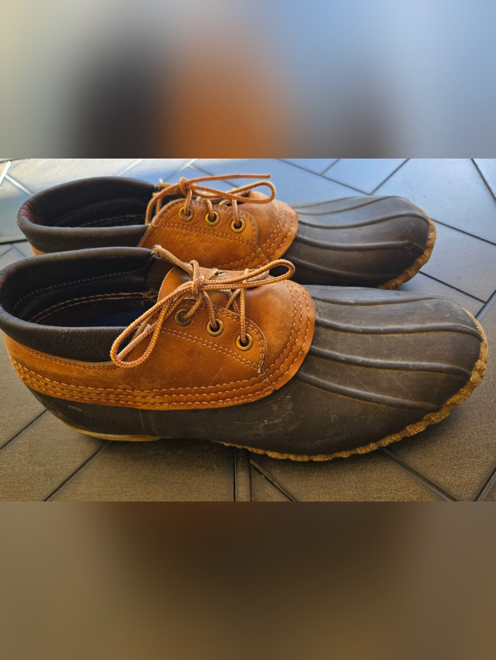 L.L. Bean Brown Leather and Black Rubber Men’s Duck Boots - Picture 2 of 8